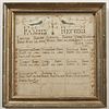 Two Early Watercolor Birth Certificates