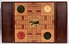 Painted Parcheesi - Checkers Gameboard