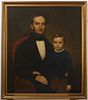 Portrait of Wm Henry Mann & Son with 2 Miniatures