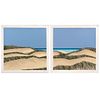 ENRIQUE CATTANEO, Dunas II, Signed, Serigraphies 90 / 100 and P. A., 17.7 x 17.7" (45 x 45 cm), Pieces: 2