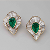Emerald & Diamond Earrings by Harry Winston