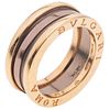 CERAMIC AND 18K ROSE GOLD RING FROM THE BVLGARI FIRM, B.ZERO1 COLLECTION Weight: 9.1 g. Size: 7 ¾