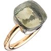 RING WITH PRASIOLITE IN 18K ROSE GOLD FROM THE FIRM POMELLATO, NUDO COLLECTION Weight: 9.3 g. Size: 4 ½ 