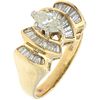 14K YELLOW GOLD DIAMOND RING Weight: 5.6 g. Size: 7 1 Marquise cut diamond ~ 0.3 ...