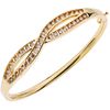 14K YELLOW GOLD DIAMOND BRACELET Rigid. Box clasp with 8-shaped safety. Weight: 18.0 g. Length: 6.4" (16.5 cm)