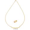 CHOKER AND RING WITH DIAMONDS IN YELLOW AND WHITE 18K GOLD Choker with spring clasp. Length: 17.5" (44.5 cm)