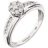 RING WITH DIAMONDS IN 14K WHITE GOLD Weight: 4.0 g. Size: 7 15 Brilliant cut diamonds ~ 0.30 ct