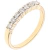 14K YELLOW GOLD DIAMOND RING Weight: 2.0 g. Size: 6 ¼ 7 Brilliant cut diamonds ~ 0.30 ct