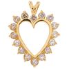 DIAMOND PENDANT IN 14K YELLOW GOLD. Rigid chain. Weight: 2.0 g. Size: 0.62 x 0.82" (1.6 x 2.1 cm) 16 Diamonds with ...