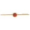 14K YELLOW GOLD CORAL PIN Pin and slide tube lock. Weight: 4.0 g. Size: 0.43 x 2.5" (1.1 x 6.4 cm)