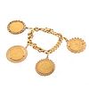 Gold Coin Charm Bracelet
