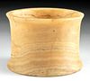 Beautiful Bactrian Banded Alabaster Vessel