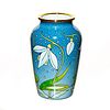 Moorcroft Miniature Enamel Floral Vase, Snowdrops