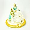 Vintage Capodimonte Porcelain Figurine, Lady Picking Roses