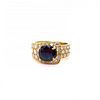 18k Gold, Diamonds & Sapphire Ring