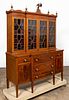 AMERICAN FEDERAL STYLE MAHOGANY INLAID BOOKCASE