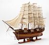 WOODEN MODEL OF A SHIP ON STAND, "NEW IYLAND"