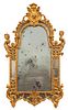 LARGE ROCOCO STYLE SHELL MOTIF GILTWOOD MIRROR