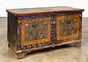 HUNGARIAN POLYCHROME WOOD BLANKET CHEST