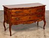 TWO DRAWER FRENCH PROVINCIAL STYLE INLAID CHEST