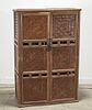 Chinese Bamboo and Wood Cabinet