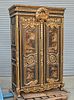 Large Chinese Gilt and Painted Wood Cabinet