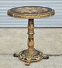 Chinese Painted Wood Pedestal Table