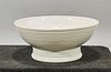Large Chinese White Glazed Porcelain Footed Bowl