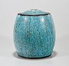 Chinese Turquoise Glazed Porcelain Covered Container