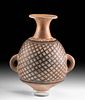 Inca Pottery Aryballos w/ Attractive Net Pattern