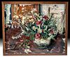 Framed 20th C. S. Coox Floral Still Life, ex Christie's