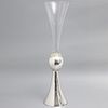 Clear and mirrored glass vase