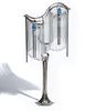 Art Nouveau Signed Hector Guimard Lamp with Nickel Finish
