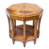 Early 20th Century French Art Deco Burl Walnut Side Table