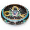 Cloisonne Asian vintage dragon decorated bowl