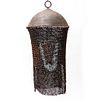Asian antique steel and chain mesh armor helmet