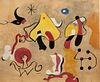 "Joan Miro" Gouache on Paper Signed