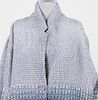 Issey Miyake style reversible cardigan grey/blue ombre