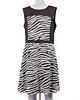 Kenneth Cole black and white cocktail dress sleeveless