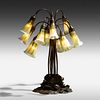 Tiffany Studios, Twelve-light Lily table lamp