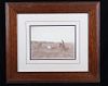 L.A. Huffman "Killing A Young Beef" Framed Photo