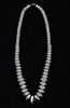 Navajo Graduated Sterling Silver Beaded Necklace