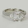 EGL Certified 2.08 Carat Emerald Cut Diamond and Platinum Engagement Ring.