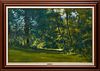 Waven Boone (American), "Wooded Landscape," 1982, oil on canvas, signed and dated lower left, presented in a wooden frame, H.- 23 1/2 in., W.- 35 1/2 