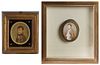 Two Napoleonic Items, 19th c., consisting of an oval brass pillbox, the lid with a grisaille miniature portrait of the emperor, signed Rothe, presente