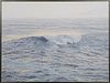 Peter Holbrook (1940-, American/California), "Ocean Waves," 1979, oil on canvas, signed and dated lower left, presented in a silvered wooden frame, H.