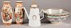 Chinese export porcelain coffee pot, etc.