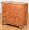 New England stained pine mule chest