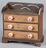 Miniature painted chest of drawers