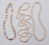 Contemporary Coin & Cultured Round Pearl Necklace